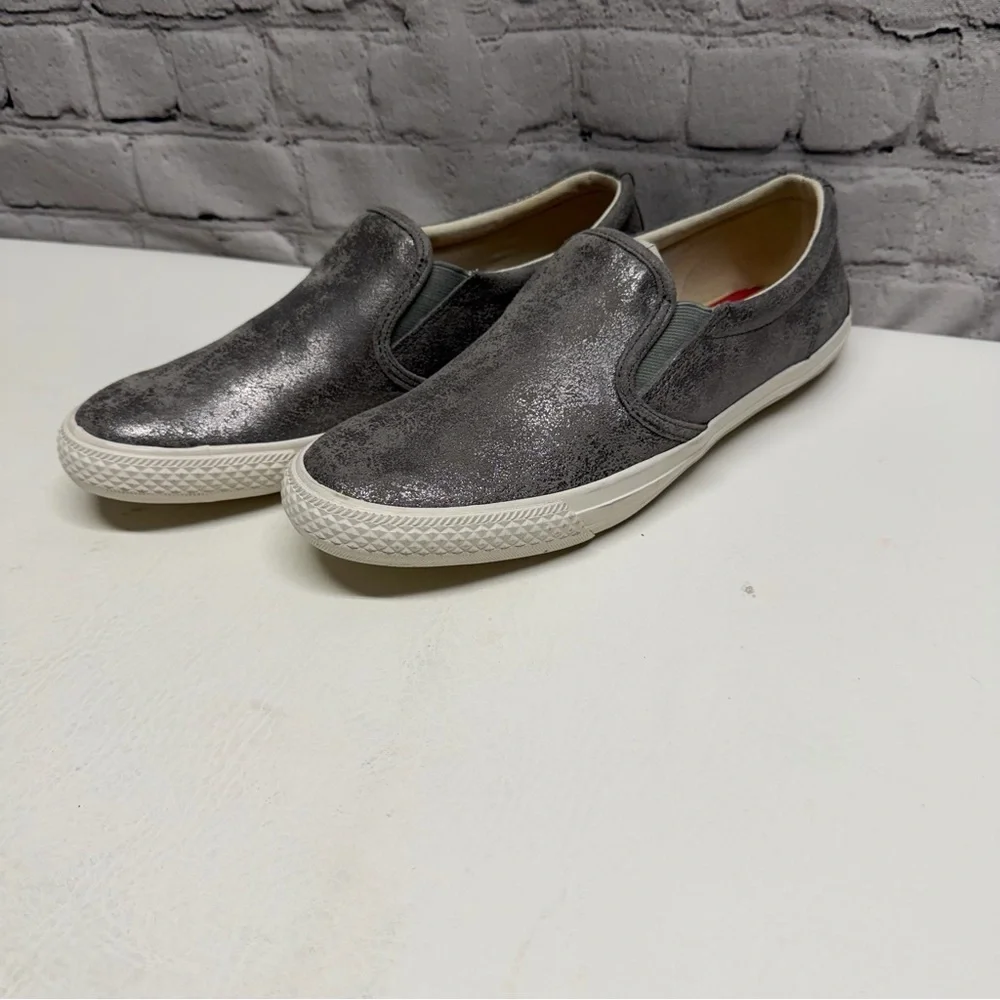 Denim & supply Ralph Lauren Metallic Gray Slip-On Loafers Sz 10 nwot